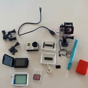 GoPro Hero 3 with LCD touch screen and accessories